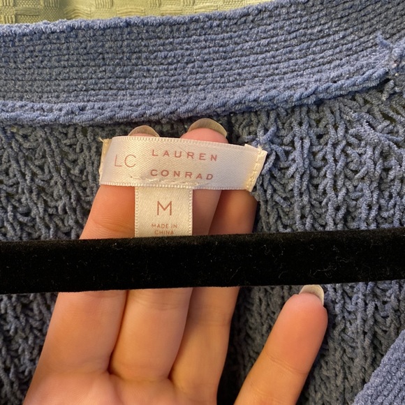 Lauren Conrad blue knit sweater size M - Picture 3 of 4